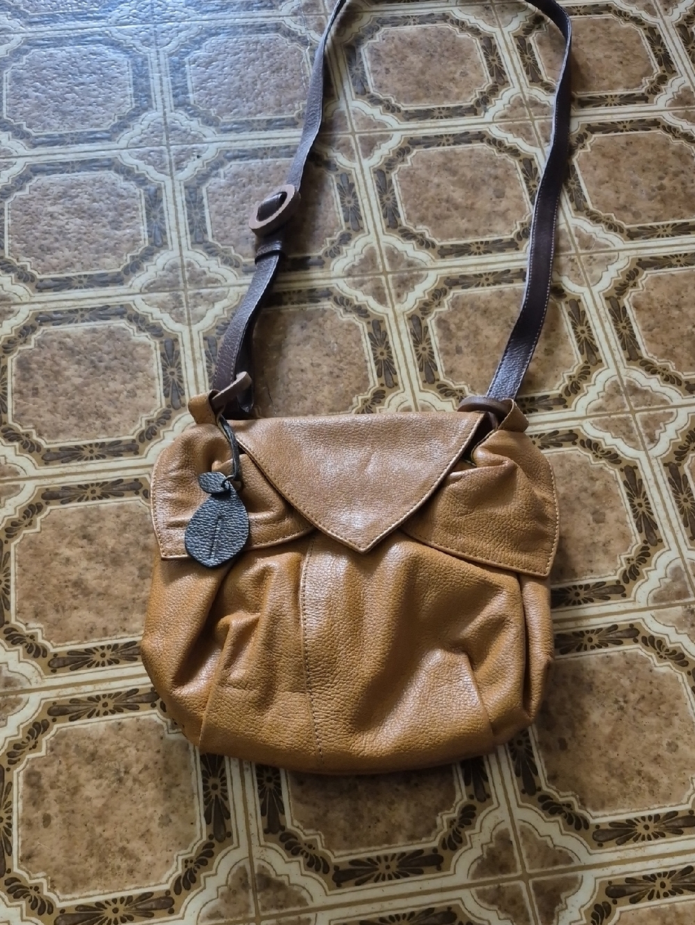 Mother House Women’s Tan Leather Crossbody Bag - Stylish Everyday Shoulder Bag